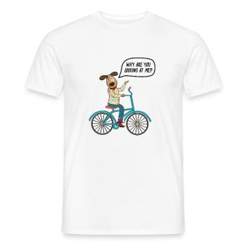 vélo - T-shirt homme - blanc - Devant - AI Model Male 178 dark (178cm)