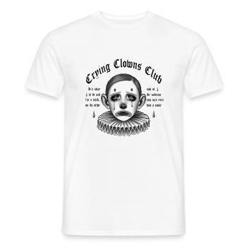 Club des clowns en pleurs - Texte noir - T-shirt homme - blanc - Devant - AI Model Male 178 dark (178cm)