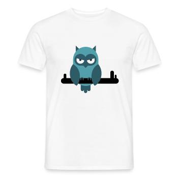 Eule der anderen Art, Geschenkidee für jedermann - Männer T-Shirt - Weiß - Vorne - AI Model Male 178 dark (178cm)