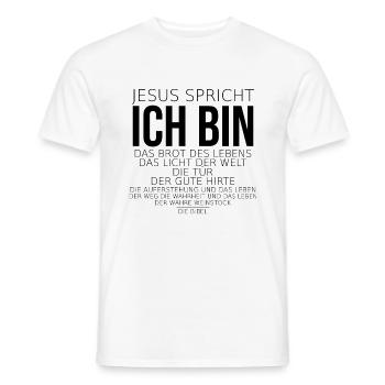 ich bin evangelisation Jesus christlich bibel - Männer T-Shirt - Weiß - Vorne - AI Model Male 178 dark (178cm)