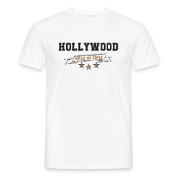 Hollywood - Men's T-Shirt - white - Front - AI Model Male 178 dark (178cm)