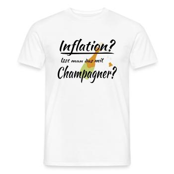 Lustiger Spruch: Inflation zum - Männer T-Shirt - Weiß - Vorne - AI Model Male 178 dark (178cm)