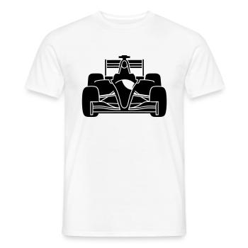 Voiture de course - T-shirt homme - blanc - Devant - AI Model Male 178 dark (178cm)