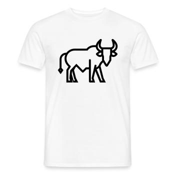 Stier - Männer T-Shirt - Weiß - Vorne - AI Model Male 178 dark (178cm)