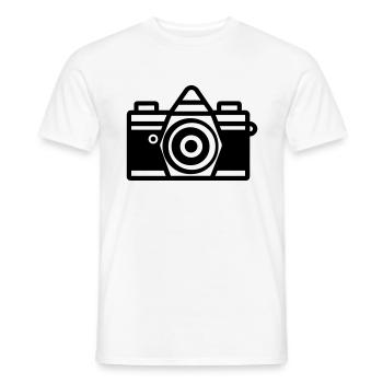 Kamera - Männer T-Shirt - Weiß - Vorne - AI Model Male 178 dark (178cm)