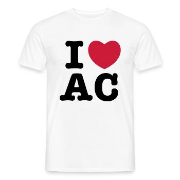 i coeur ac - T-shirt homme - blanc - Devant - AI Model Male 178 dark (178cm)
