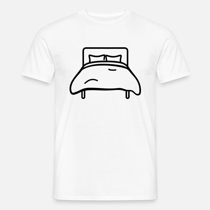Bett - Männer T-Shirt - Weiß
