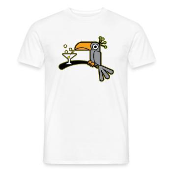 Moderne Tukan Tiki oiseau cadeau zoo animal - T-shirt homme - blanc - Devant - AI Model Male 178 dark (178cm)