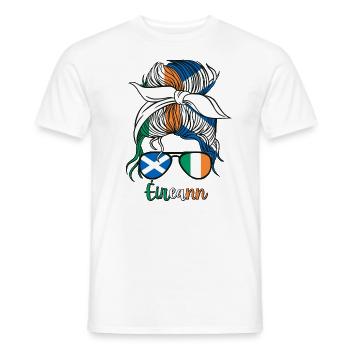 Éireann Moitié Ecosse Moitié Irlandaise Fille Irlande - T-shirt homme - blanc - Devant - AI Model Male 178 dark (178cm)