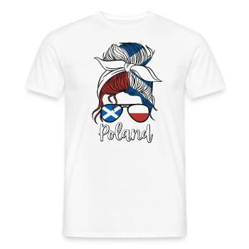 Polen Polnisches Mädchen caileag Albannach Schottland - Männer T-Shirt - Weiß - Vorne - AI Model Male 178 dark (178cm)