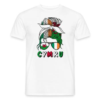 Cymru Halb Irisch Halb Walisisch Mädchen Wales Irland - Männer T-Shirt - Weiß - Vorne - AI Model Male 178 dark (178cm)