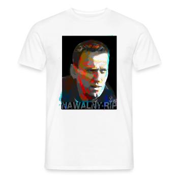Navalny,RIP,Graffiti,Painting - Men's T-Shirt - white - Front - AI Model Male 178 dark (178cm)