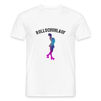 Rollkunstlauf Rollschuhe Pirouette Rollschuhlauf - Männer T-Shirt - Weiß - Vorne - AI Model Male 178 dark (178cm)