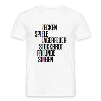 Campen Camping Zelten Zeltlager Pfadfinder KJG - Männer T-Shirt - Weiß - Vorne - AI Model Male 178 dark (178cm)
