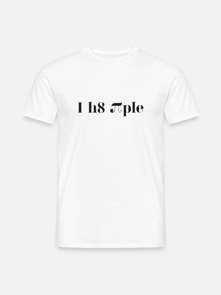 Mathe Nerd Pi I hate people - Männer T-Shirt - Weiß
