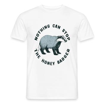 j'aime le blaireau j'aime le blaireau blaireau blaireau forêt - T-shirt homme - blanc - Devant - AI Model Male 178 dark (178cm)
