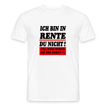 ich bin in rente, endlich rentner, arbeit, feiern - Männer T-Shirt - Weiß - Vorne - AI Model Male 178 dark (178cm)