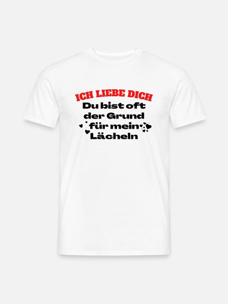 Ich liebe dich - Männer T-Shirt - Weiß