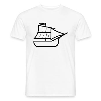 Bateau pirate - T-shirt homme - blanc - Devant - AI Model Male 178 dark (178cm)