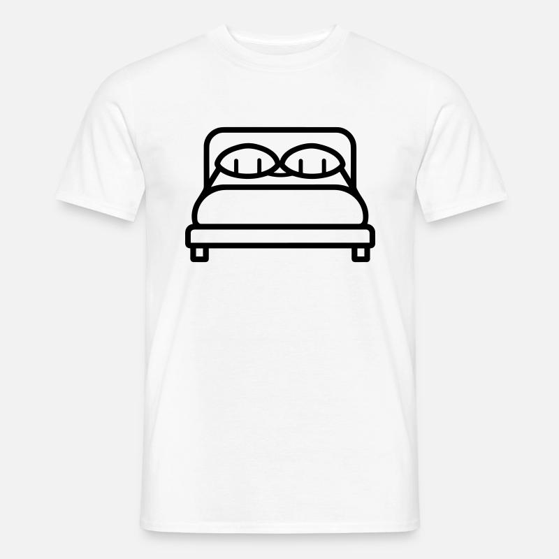 Bett - Männer T-Shirt - Weiß