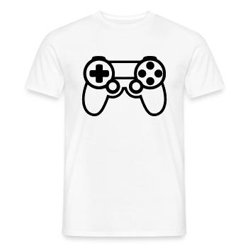 Video game controller - Men's T-Shirt - white - Front - AI Model Male 178 dark (178cm)