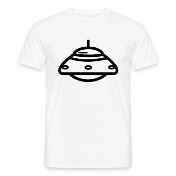 flying saucer - Men's T-Shirt - white - Front - AI Model Male 178 dark (178cm)