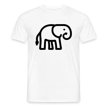 Elephant - Men's T-Shirt - white - Front - AI Model Male 178 dark (178cm)