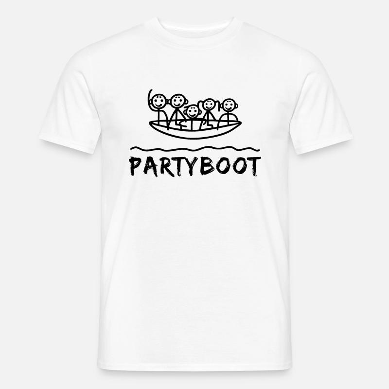 Boot Partyboot 2019 schwarz - Männer T-Shirt - Weiß