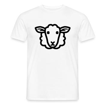 sheep - Men's T-Shirt - white - Front - AI Model Male 178 dark (178cm)