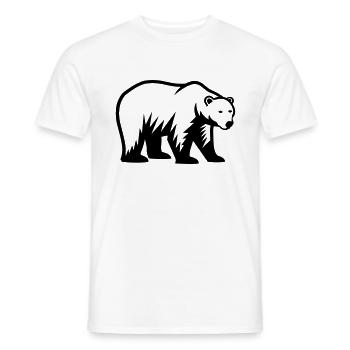 Polar bear - Men's T-Shirt - white - Front - AI Model Male 178 dark (178cm)