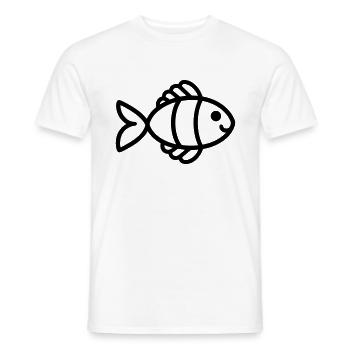 fish - Men's T-Shirt - white - Front - AI Model Male 178 dark (178cm)