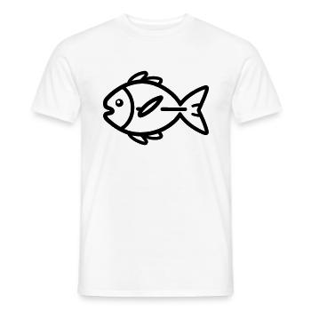 Fish - Men's T-Shirt - white - Front - AI Model Male 178 dark (178cm)