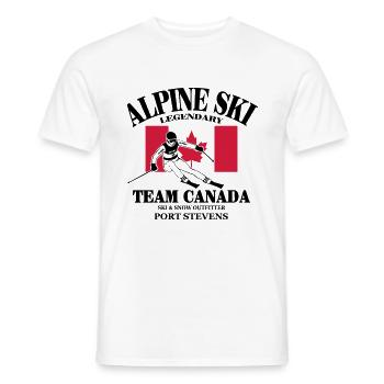 ski - alpine - apres - canada - Männer T-Shirt - Weiß - Vorne - AI Model Male 178 dark (178cm)