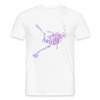 Plongée Plongeuse Femme Scuba Diver Scuba Diver - T-shirt homme - blanc - Devant - AI Model Male 178 dark (178cm)