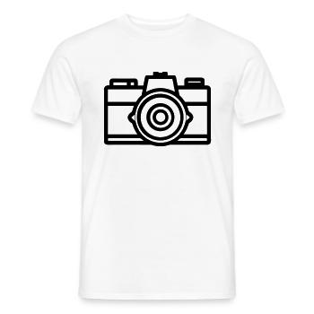 Kamera - Männer T-Shirt - Weiß - Vorne - AI Model Male 178 dark (178cm)