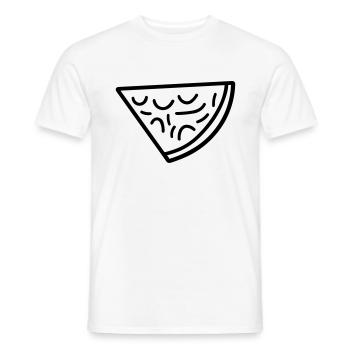 part de pizza - T-shirt homme - blanc - Devant - AI Model Male 178 dark (178cm)