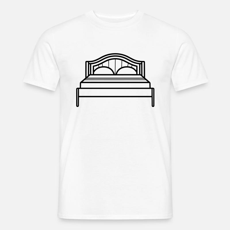 Bett - Männer T-Shirt - Weiß