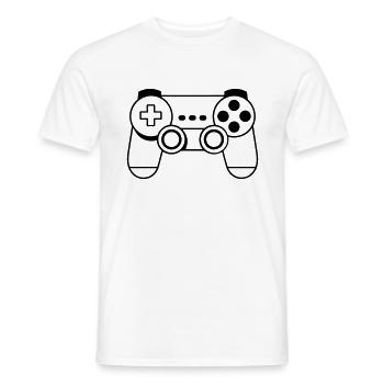 Video games controller - Men's T-Shirt - white - Front - AI Model Male 178 dark (178cm)