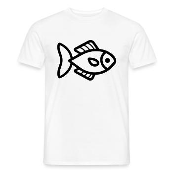 Fish - Men's T-Shirt - white - Front - AI Model Male 178 dark (178cm)