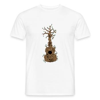 Guitare acoustique Bassiste de Tree of life - T-shirt homme - blanc - Devant - AI Model Male 178 dark (178cm)