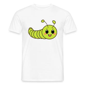 Raupen Insektenliebe Kleine Raupe - Männer T-Shirt - Weiß - Vorne - AI Model Male 178 dark (178cm)