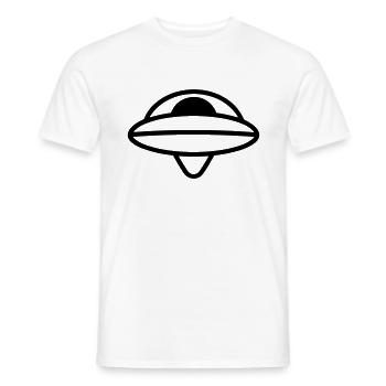 flying saucer - Men's T-Shirt - white - Front - AI Model Male 178 dark (178cm)