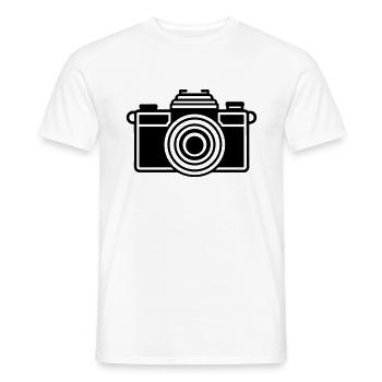 Kamera - Männer T-Shirt - Weiß - Vorne - AI Model Male 178 dark (178cm)
