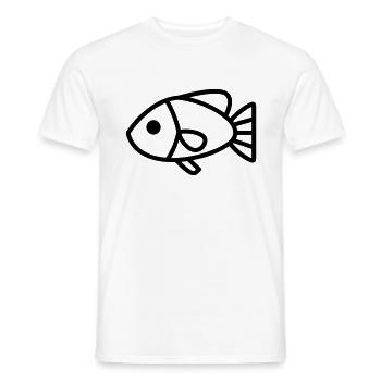 fish - Men's T-Shirt - white - Front - AI Model Male 178 dark (178cm)