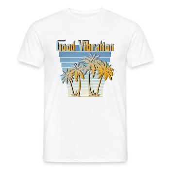 Good Vibration - Männer T-Shirt - Weiß - Vorne - AI Model Male 178 dark (178cm)