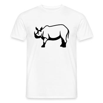 Nashorn - Männer T-Shirt - Weiß - Vorne - AI Model Male 178 dark (178cm)