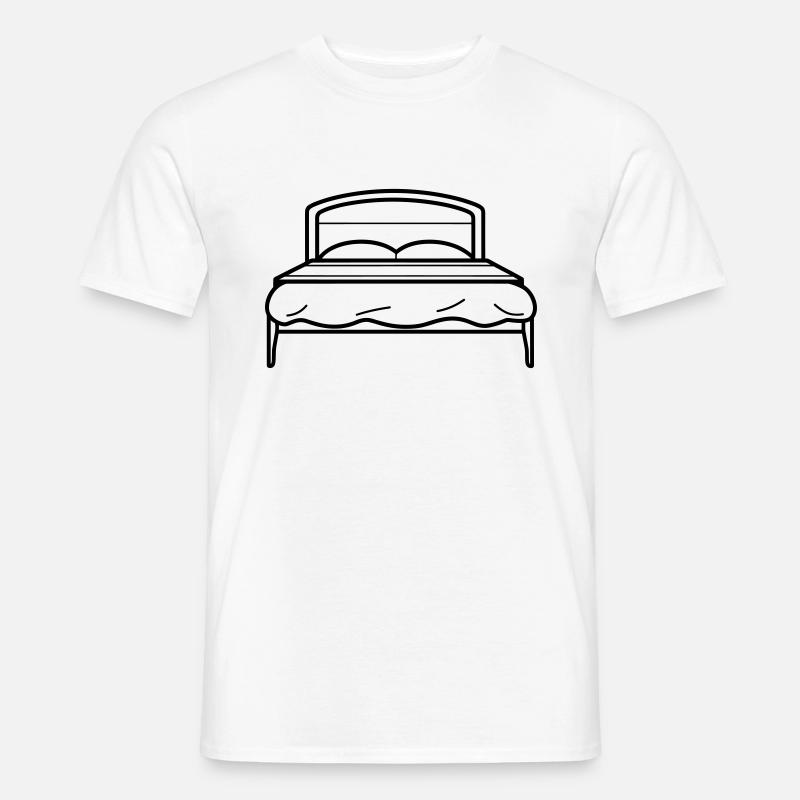 Bett - Männer T-Shirt - Weiß