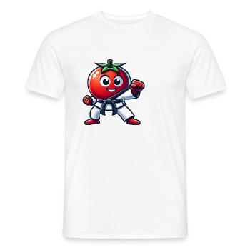 Karate Tomate: Lustige Kampfkunst - Männer T-Shirt - Weiß - Vorne - AI Model Male 178 dark (178cm)