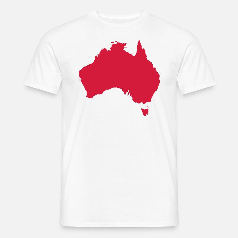 Australia Map - Men's T-shirt - white
