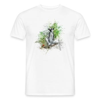 Lémurien - T-shirt homme - blanc - Devant - AI Model Male 178 dark (178cm)